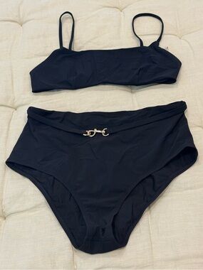Women’s Black High-Waist Bikini Set - Elegant Two-Piece Swimwear TORY BURCH NWOT